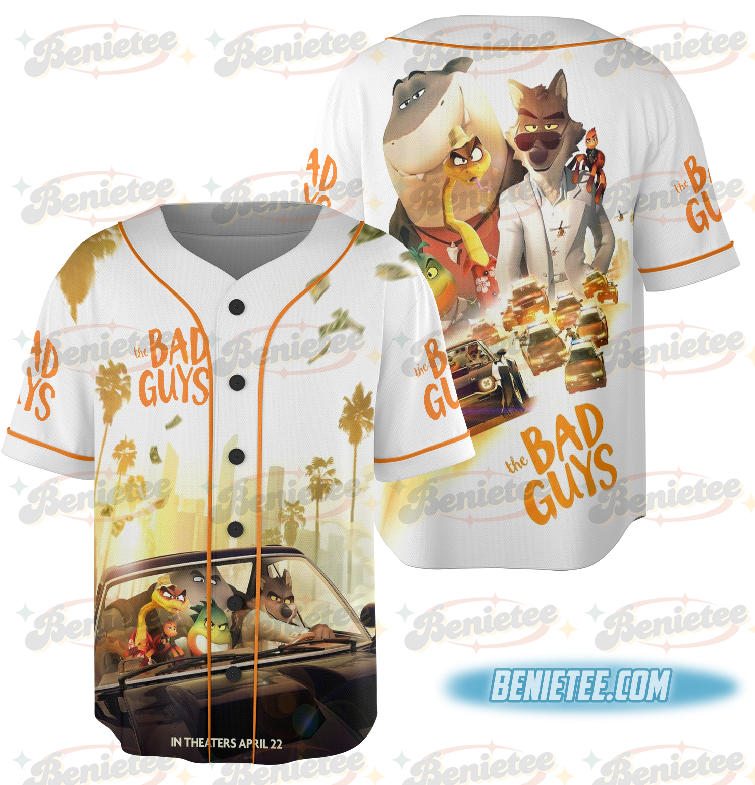 DreamWorks The Bad Guys 2 The Original Bad Guys Baseball Jersey