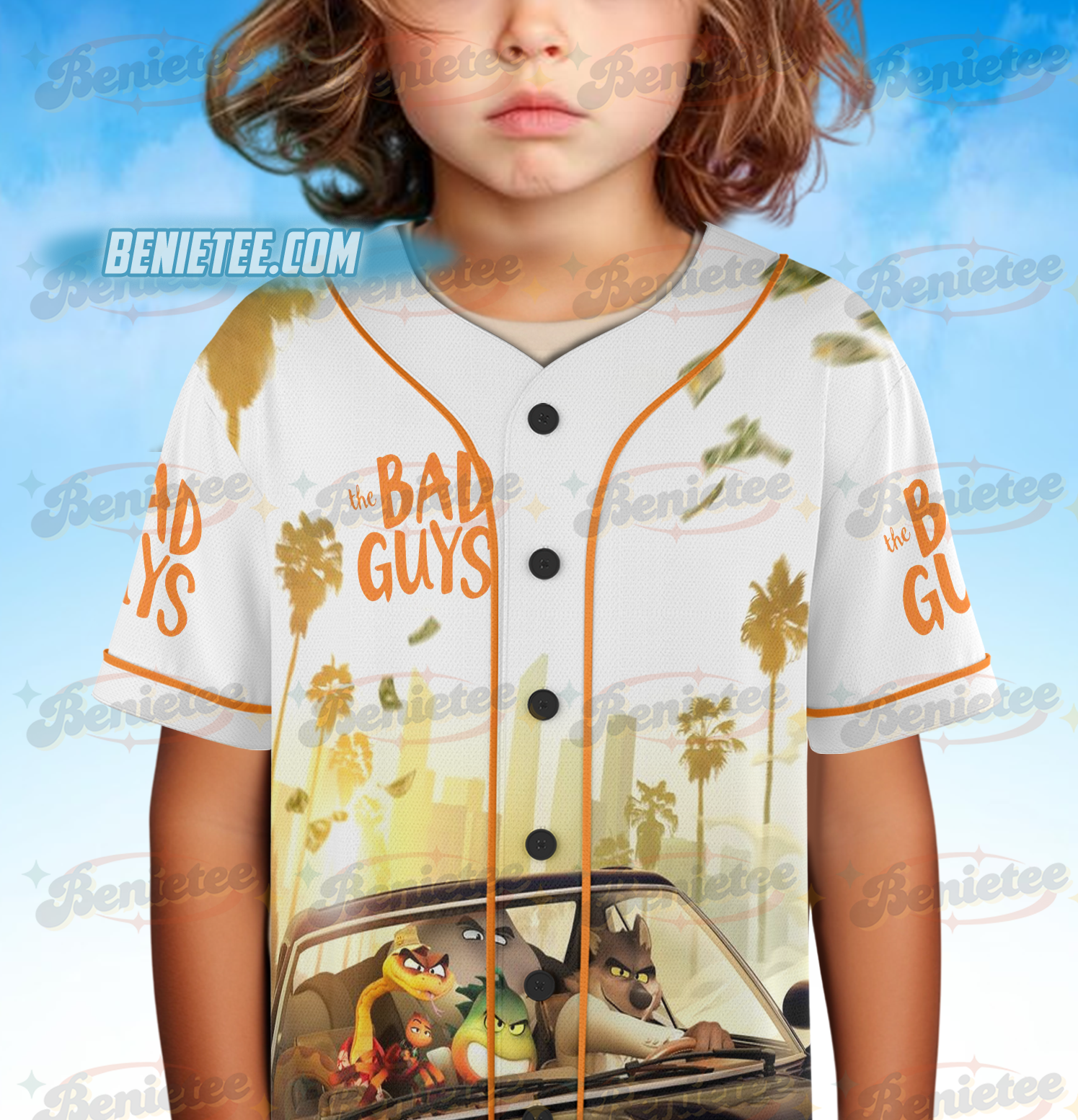 DreamWorks The Bad Guys 2 The Original Bad Guys Baseball Jersey - Image 4