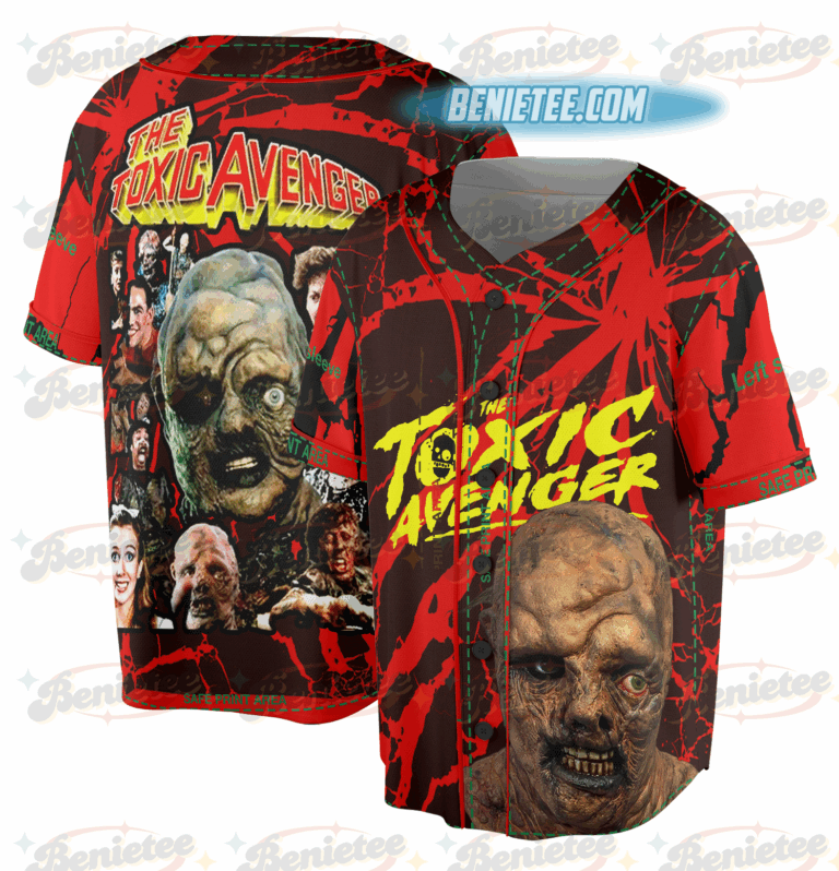 PubliciTeeZ Big and Tall Toxic Avenger Classic Horror Movie Baseball Jersey