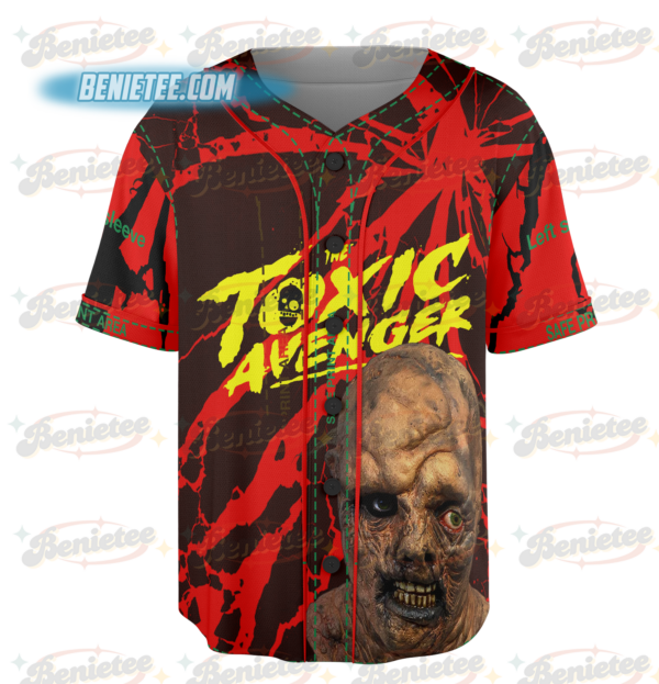 Alternative view of PubliciTeeZ Big and Tall Toxic Avenger Classic Horror Movie Baseball Jersey