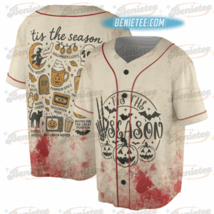 Vintage Halloween Baseball Jersey, Tis' the Season, Retro Halloween Aesthetic