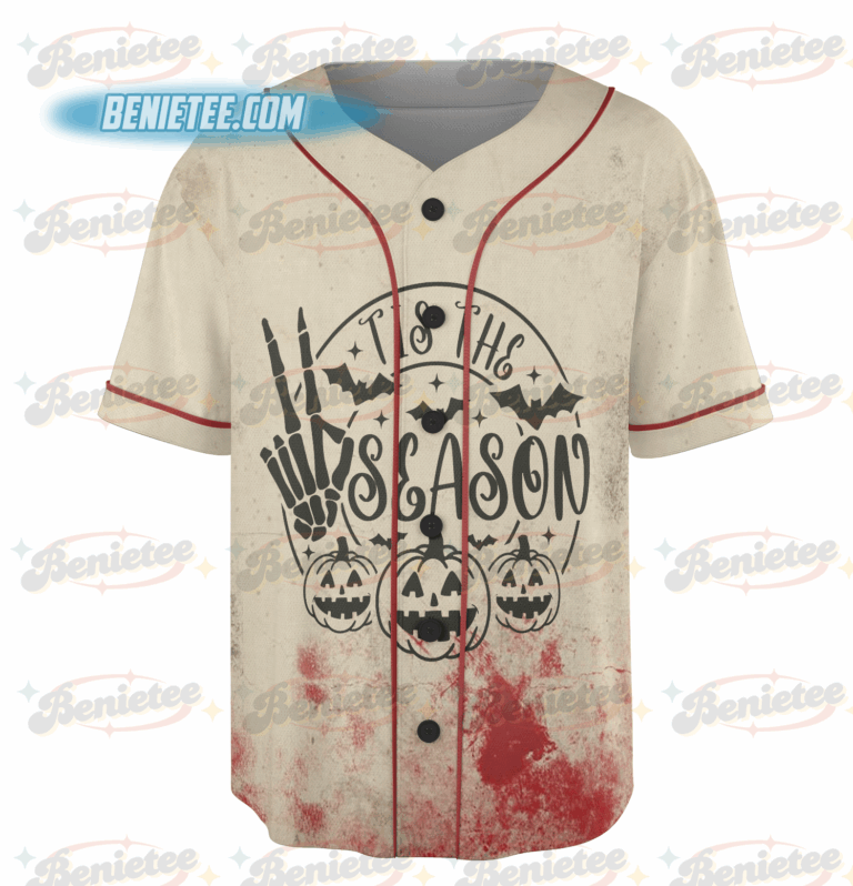 Alternative view of Vintage Halloween Baseball Jersey, Tis' the Season, Retro Halloween Aesthetic