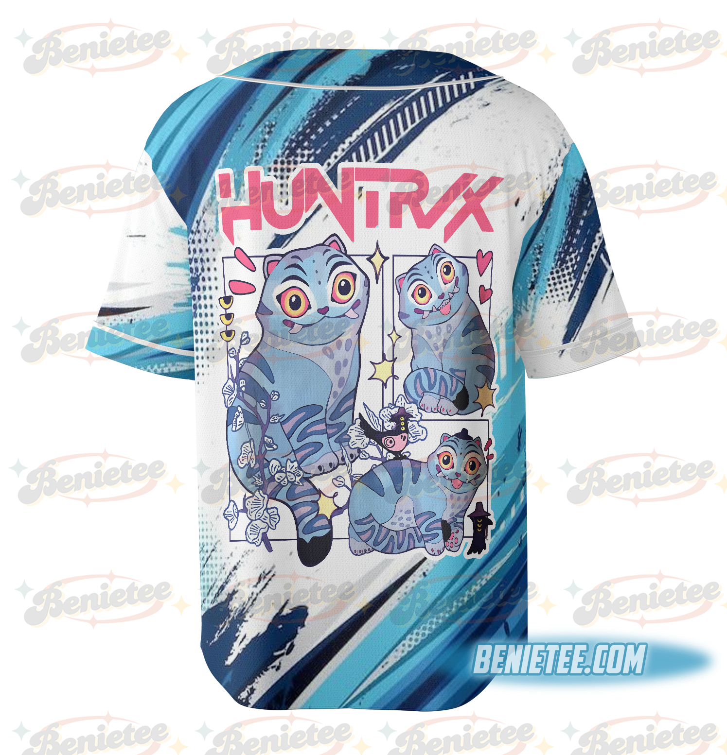 Demon Hunter Tiger Baseball Jersey, Derpy the Tiger And Bird Demon Hunter Tiger Jersey - Image 5