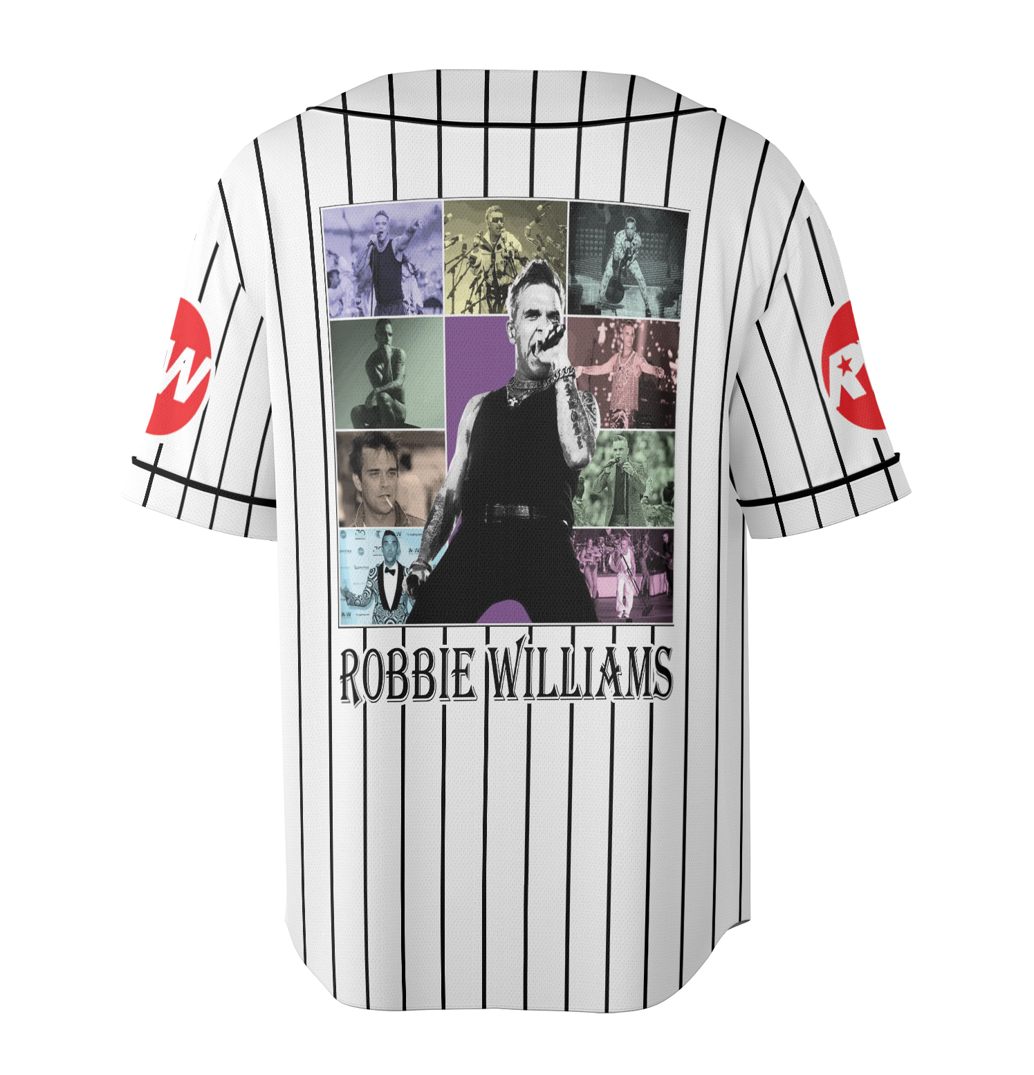 Britpop Fan Tour Retro Concert Baseball Jersey, Robbie Williams Concert - Image 5