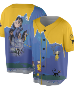Coraline Movie Vintage Retro Horror Baseball Jersey
