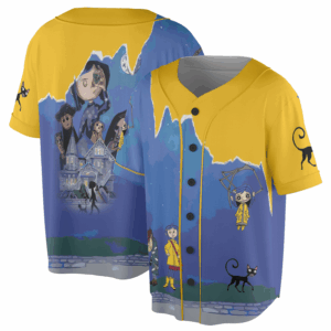 Coraline Movie Vintage Retro Horror Baseball Jersey