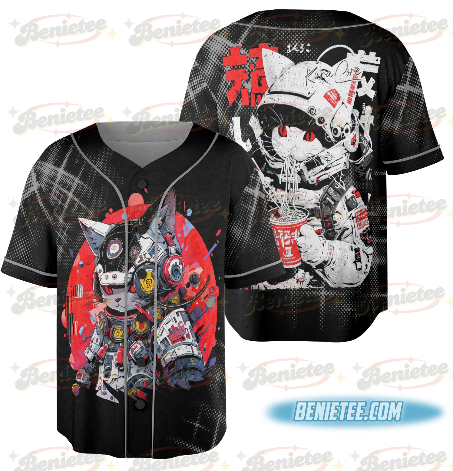 Japanese Streetwear Cyberpunk Retro Techwear Manga Anime Jersey - Image 3