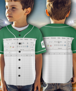 Alternative view of Funny Excel Baseball Jersey