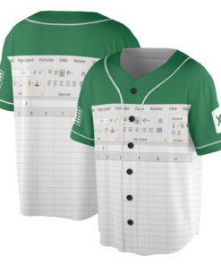 Funny Excel Baseball Jersey