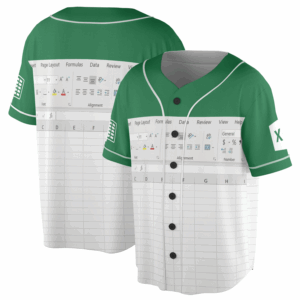 Funny Excel Baseball Jersey