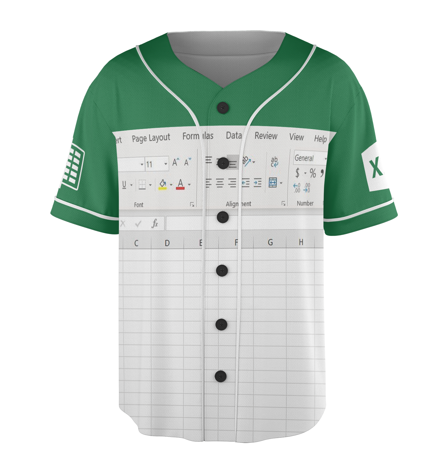 Funny Excel Baseball Jersey - Image 3