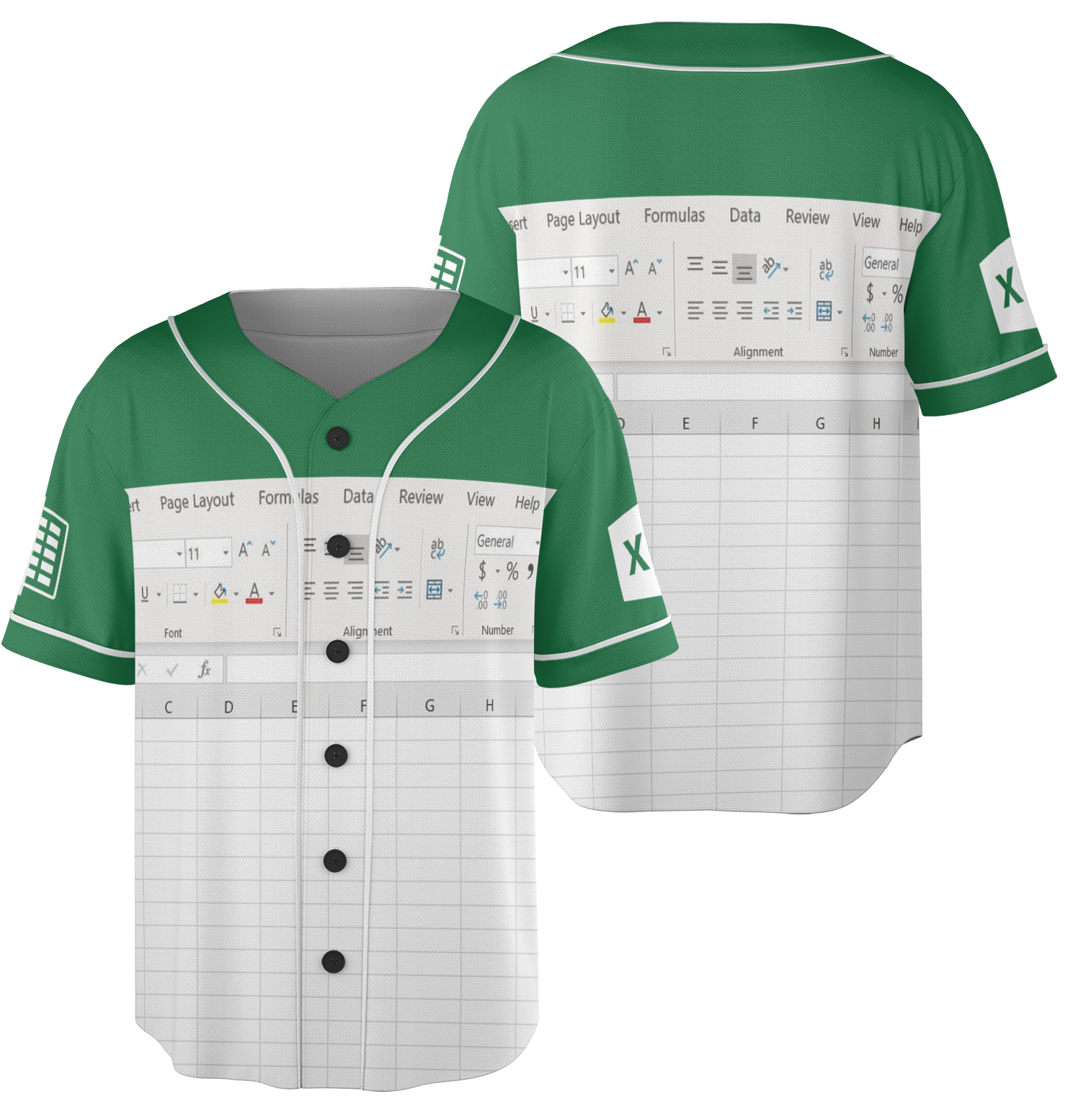 Funny Excel Baseball Jersey - Image 4