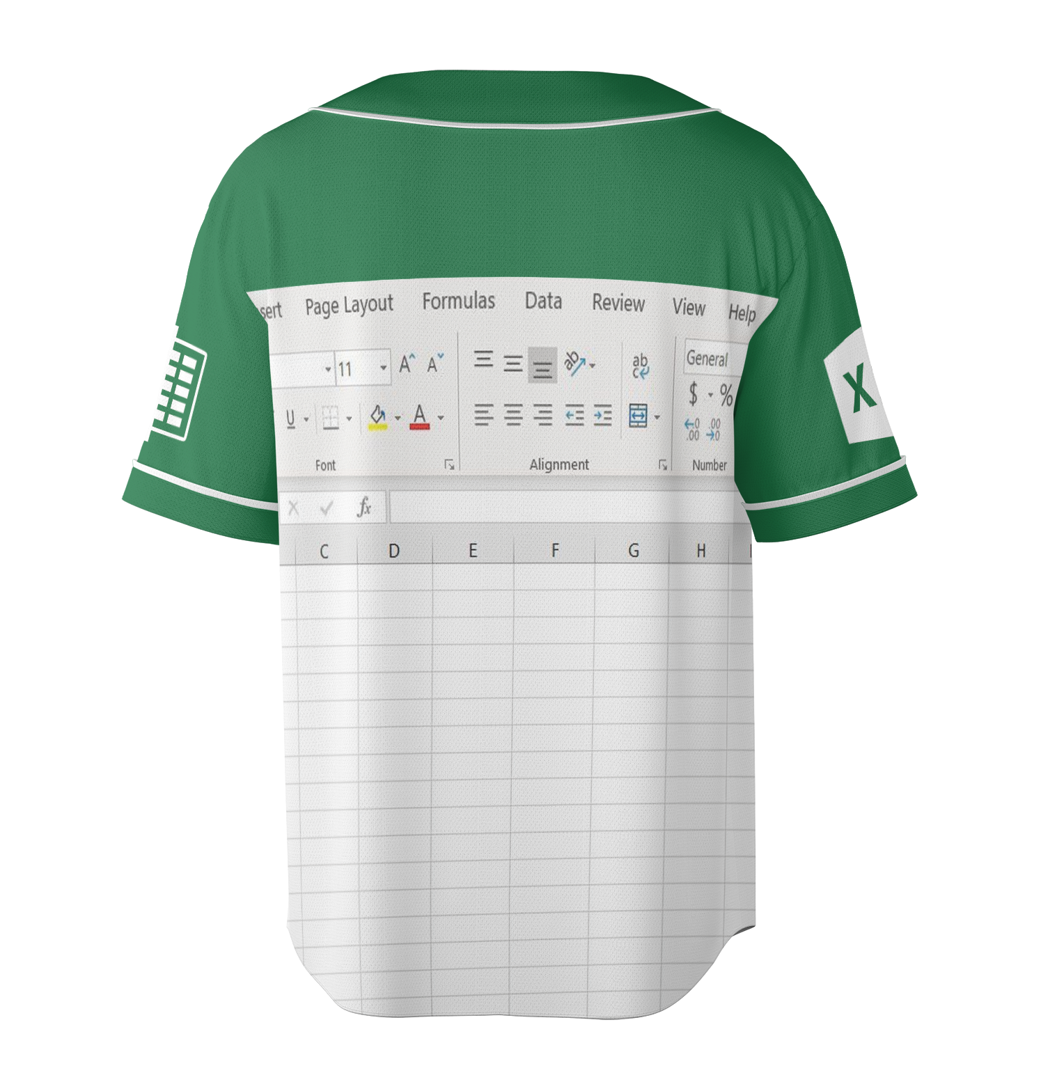 Funny Excel Baseball Jersey - Image 5
