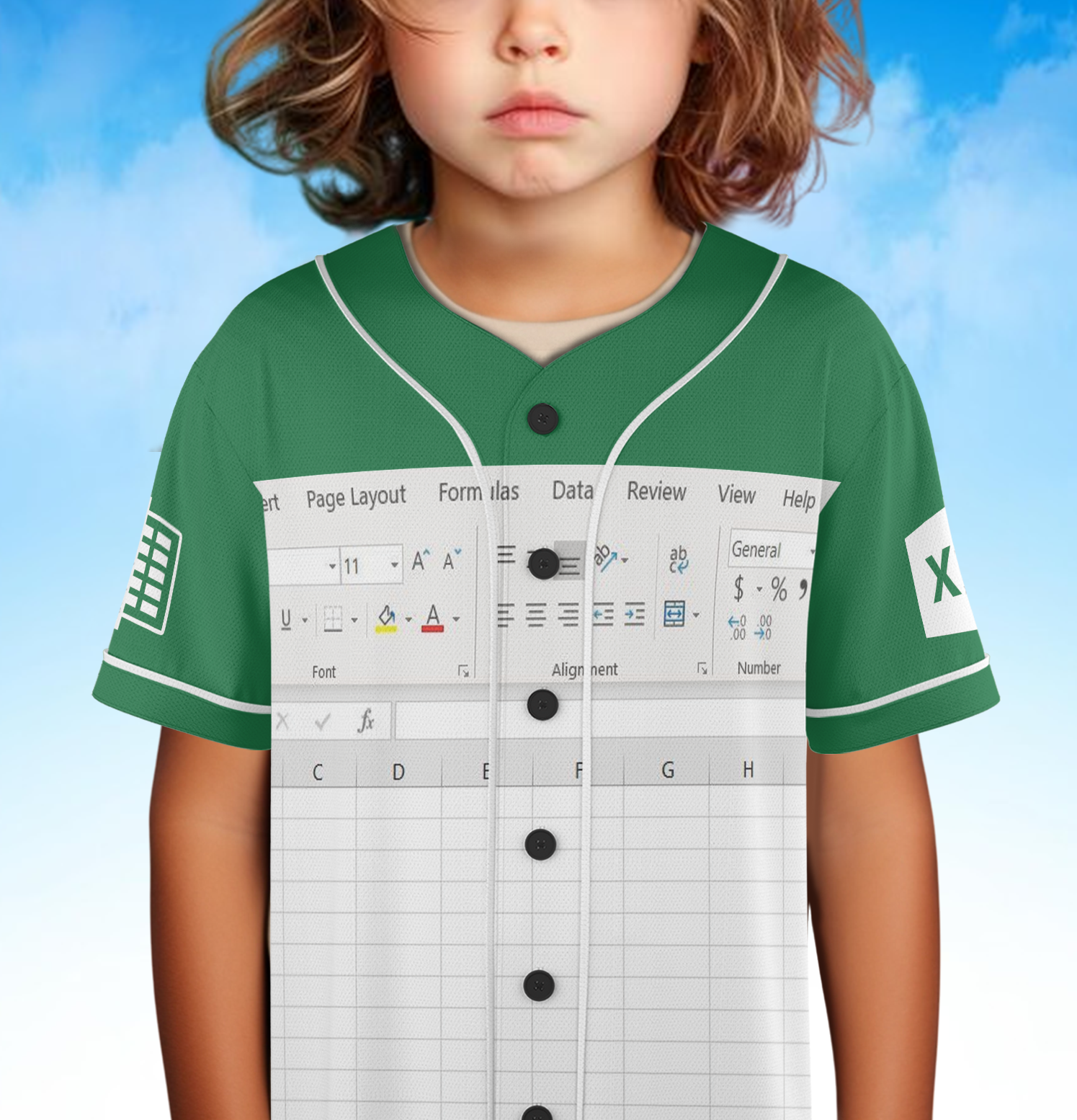 Funny Excel Baseball Jersey - Image 6