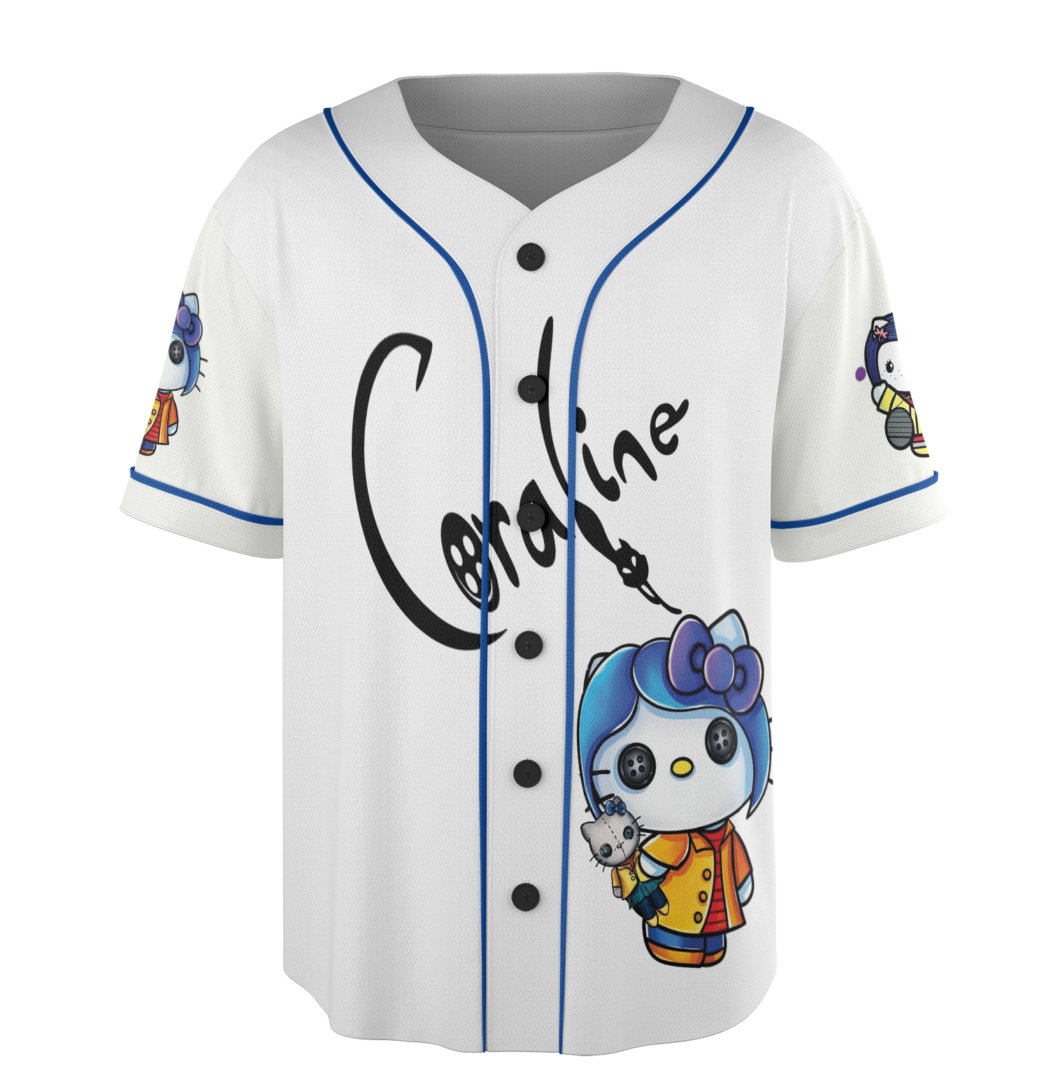 Hello Coraline Baseball Jersey, Coraline Cat Jersey - Image 5