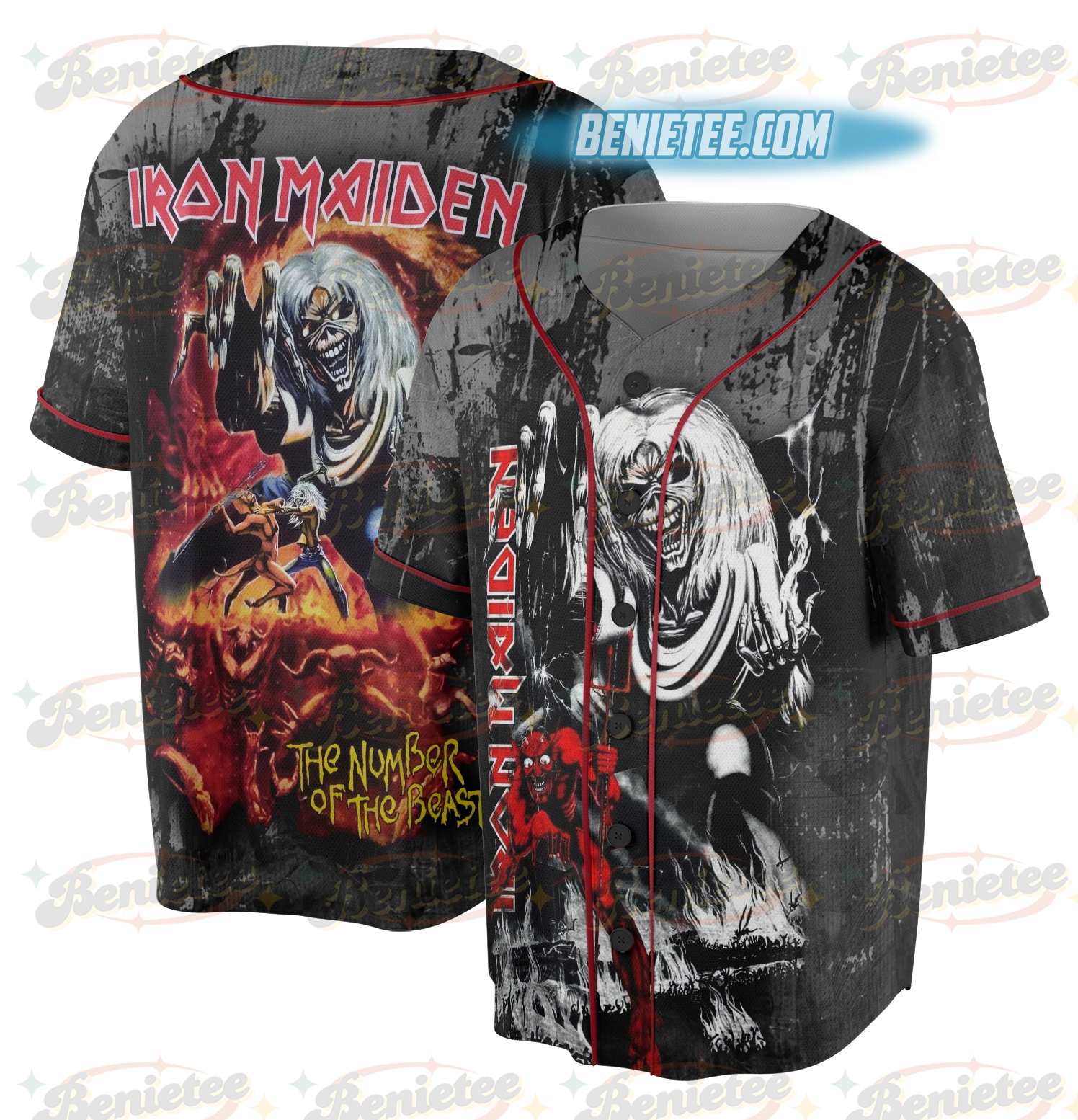 Iron Maiden Madrid Tour 2025 Baseball Jersey