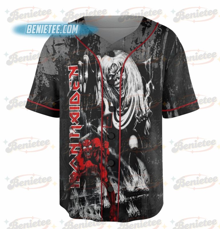 Alternative view of Iron Maiden Madrid Tour 2025 Baseball Jersey