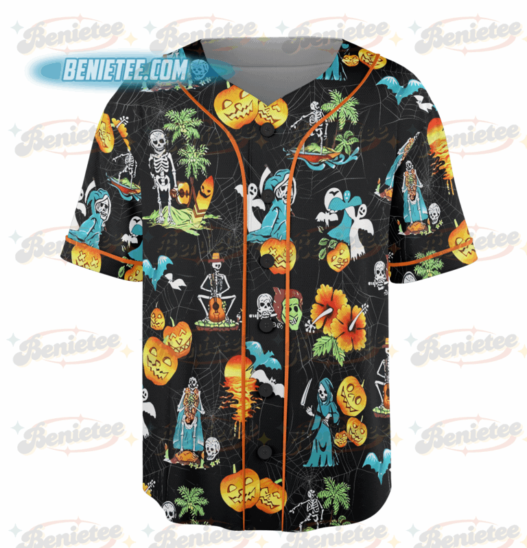 Alternative view of Vintage Halloween Baseball Jersey, Tis' the Season, Retro Halloween Aesthetic