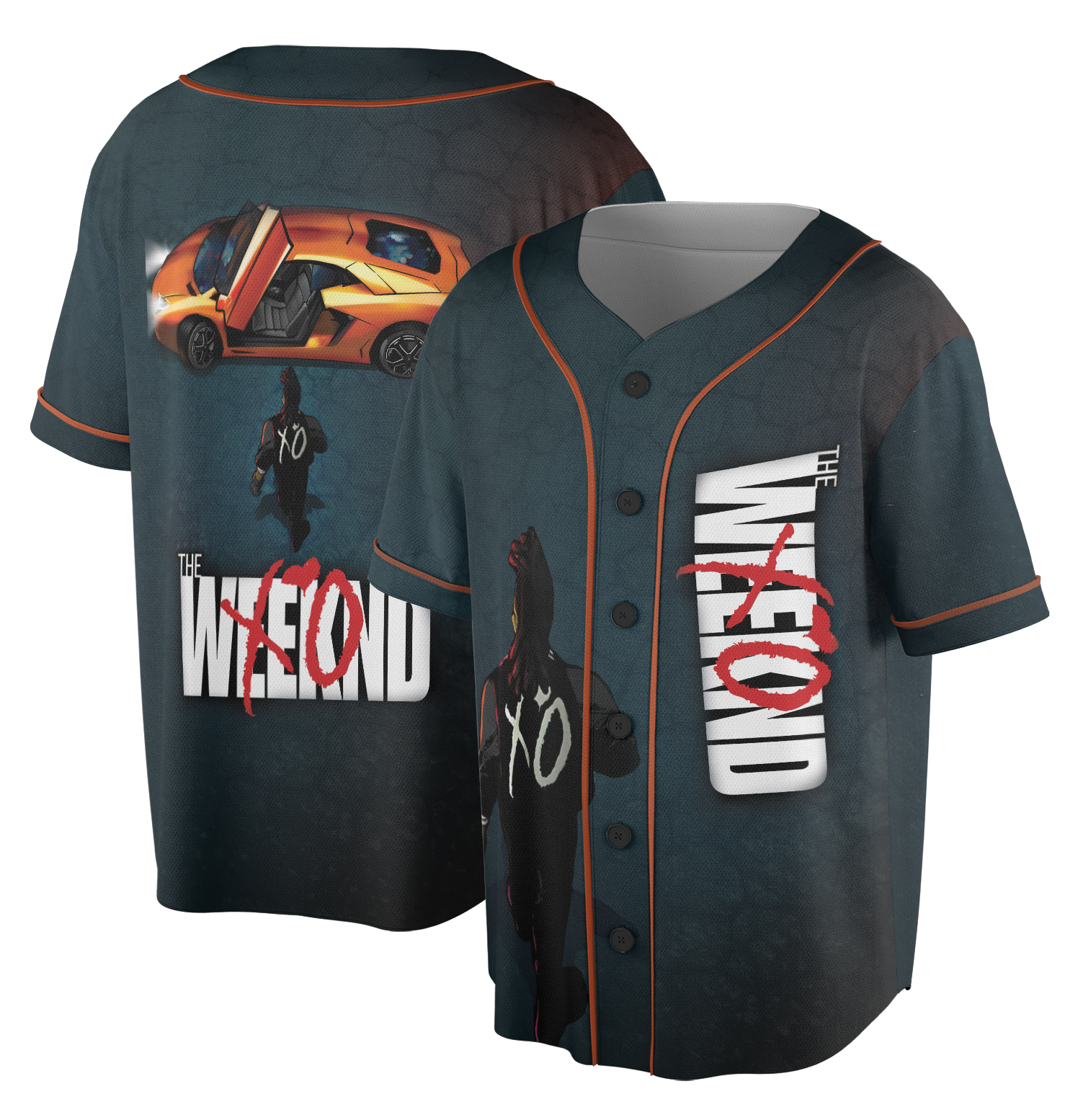 Starboy-Inspired Anime Baseball Jersey, Lamborghini The Weeknd Jersey