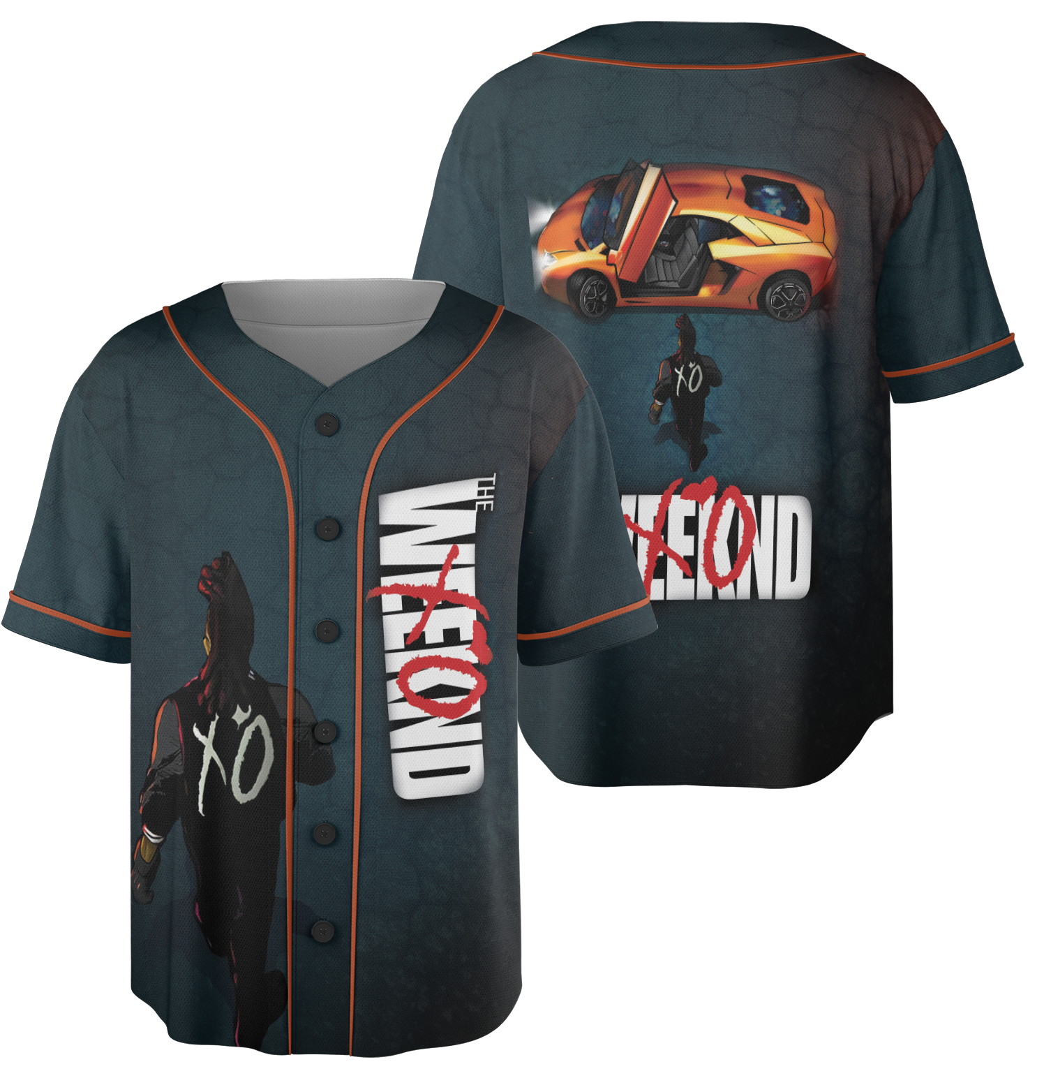 Starboy-Inspired Anime Baseball Jersey, Lamborghini The Weeknd Jersey - Image 4