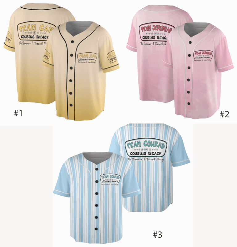 Cousins Beach Baseball Jersey, The Summer I Turned Pretty Jersey, Team Conrad Team Belly Team Jeremiah
