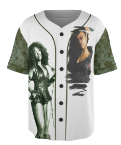 Alternative view of SZA SOS Retro Aesthetic Baseball Jersey, Vintage-Washed SZA Jersey, R&B Tour Graphic Tee