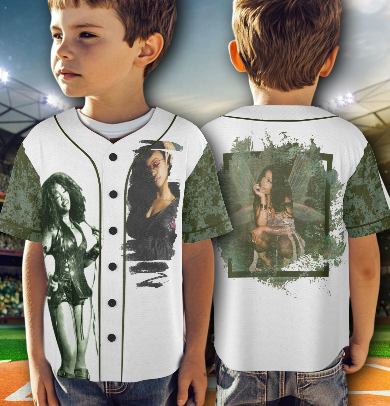 SZA SOS Retro Aesthetic Baseball Jersey, Vintage-Washed SZA Jersey, R&B Tour Graphic Tee - Image 5
