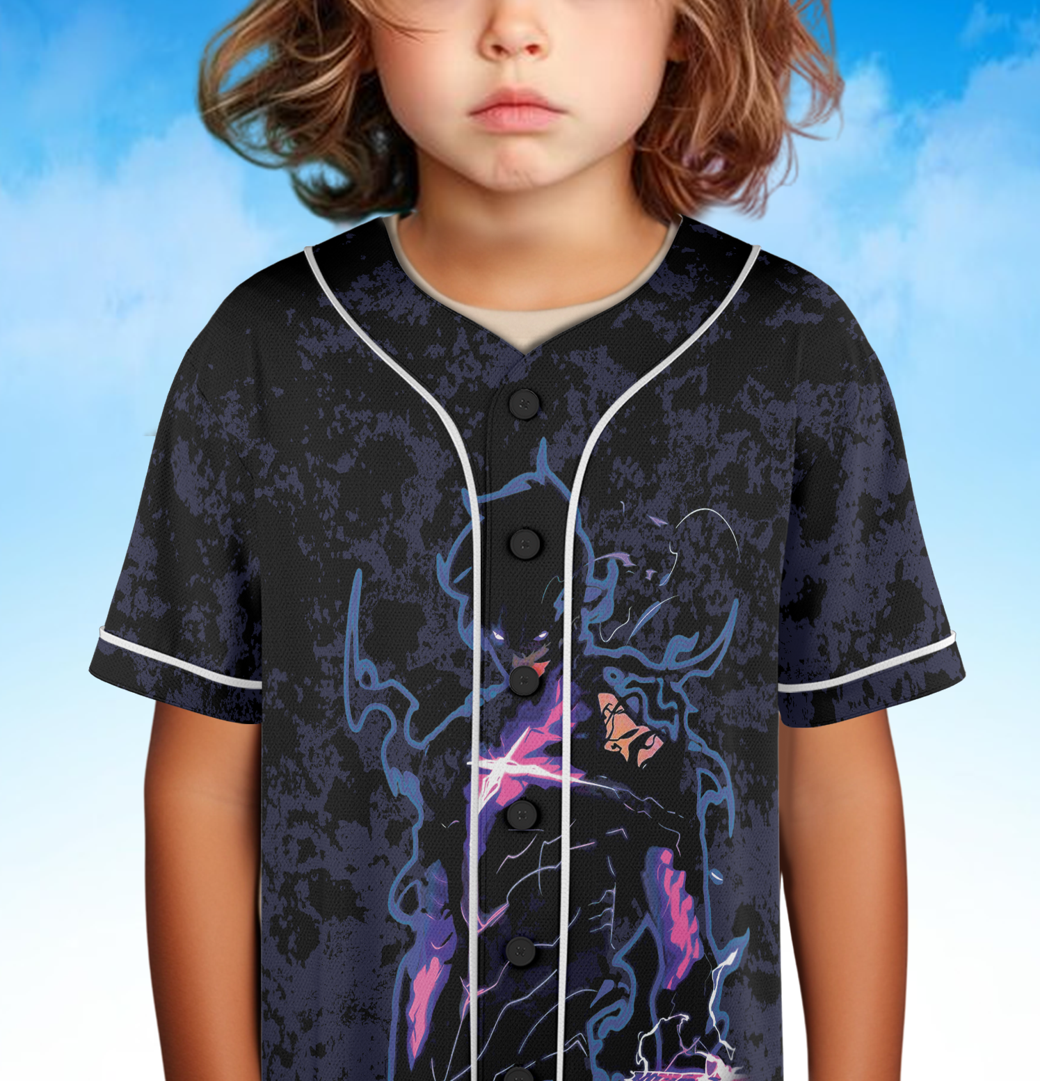 Solo Leveling jersey, Vintage Anime Hunter Baseball Jersey, Distressed Sung Jin-Woo Graphic - Image 6