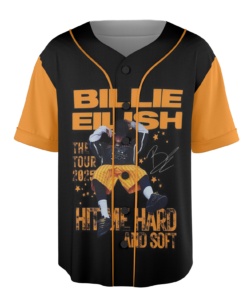 Alternative view of Billie Eilish Hit Me Hard And Soft Tour BAseball Jersey