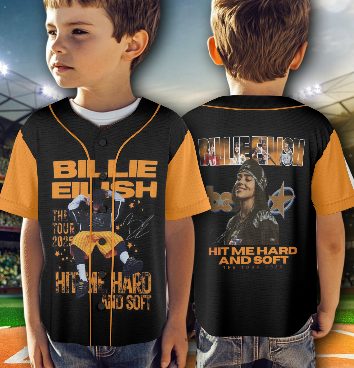 Billie Eilish Hit Me Hard And Soft Tour BAseball Jersey - Image 6