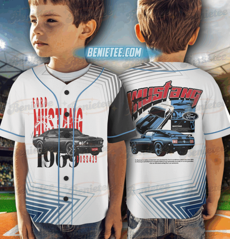 Alternative view of Licensed Ford Baseball Jersey, Mustang Script Legendary Jersey