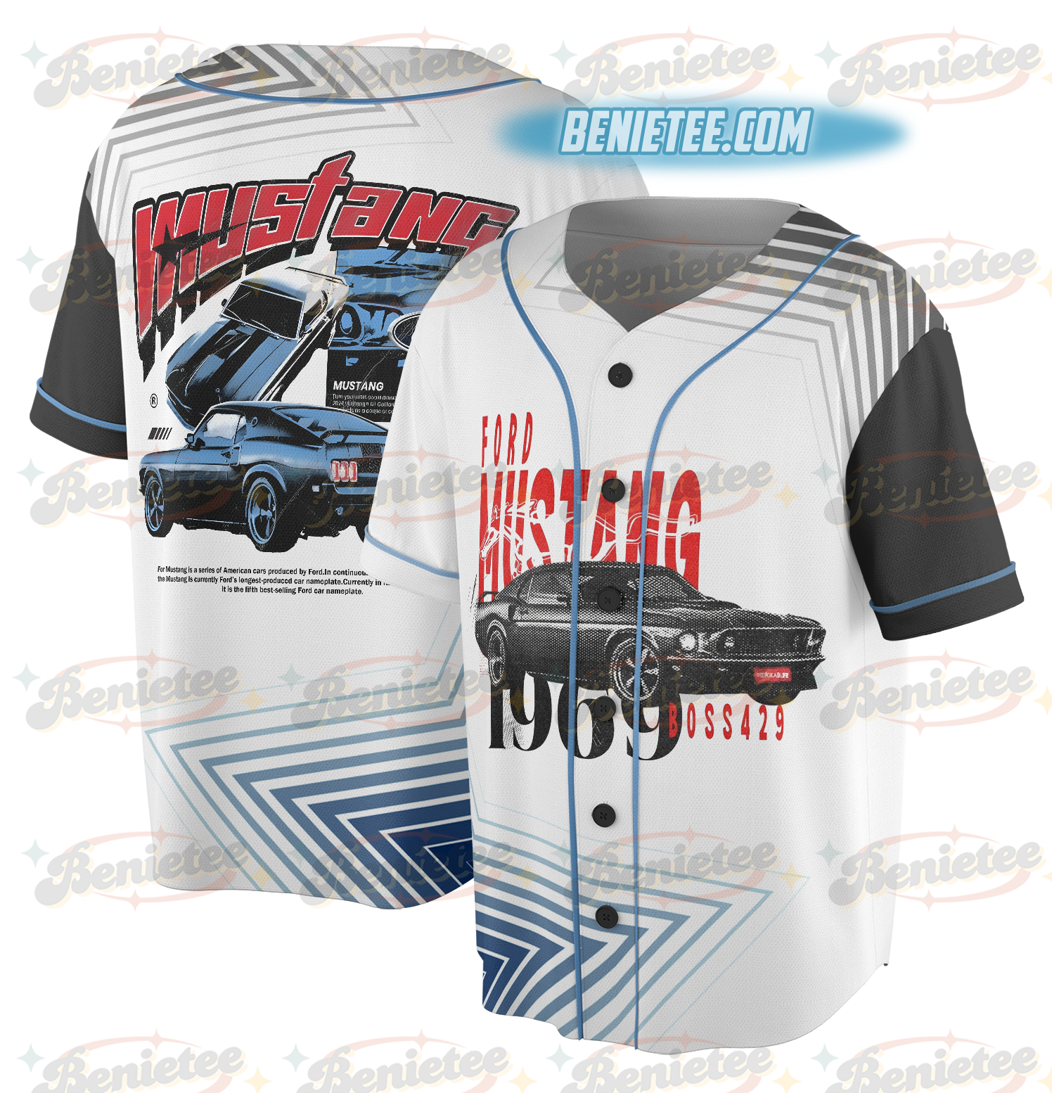 Licensed Ford Baseball Jersey, Mustang Script Legendary Jersey