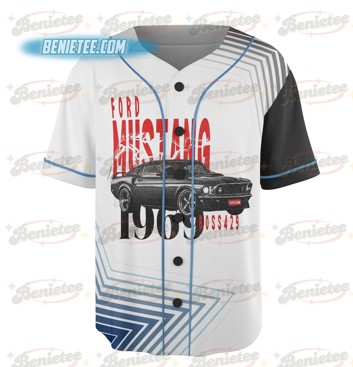 Licensed Ford Baseball Jersey, Mustang Script Legendary Jersey - Image 3