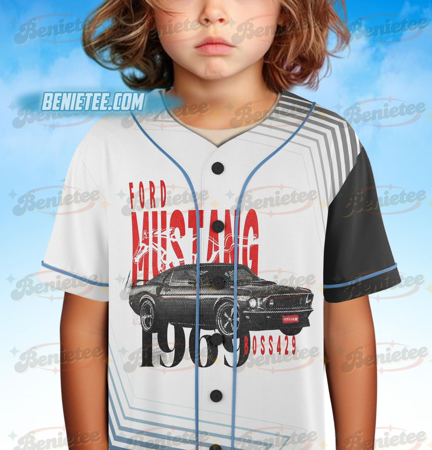 Licensed Ford Baseball Jersey, Mustang Script Legendary Jersey - Image 6