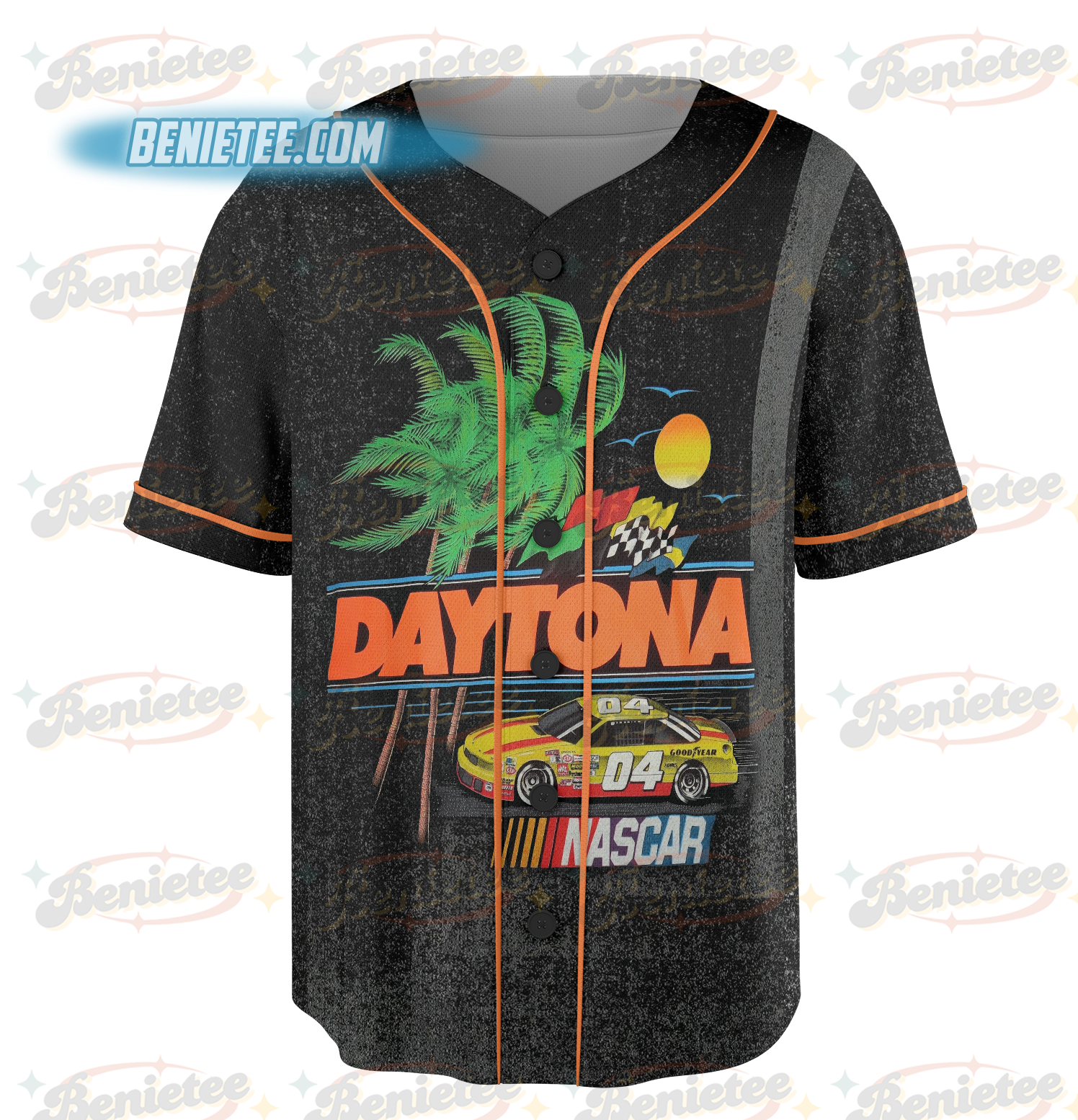 Vintage 90s NASCAR Winston Cup Series Jersey, Daytona Neon Racing 1991 Jersey - Image 2