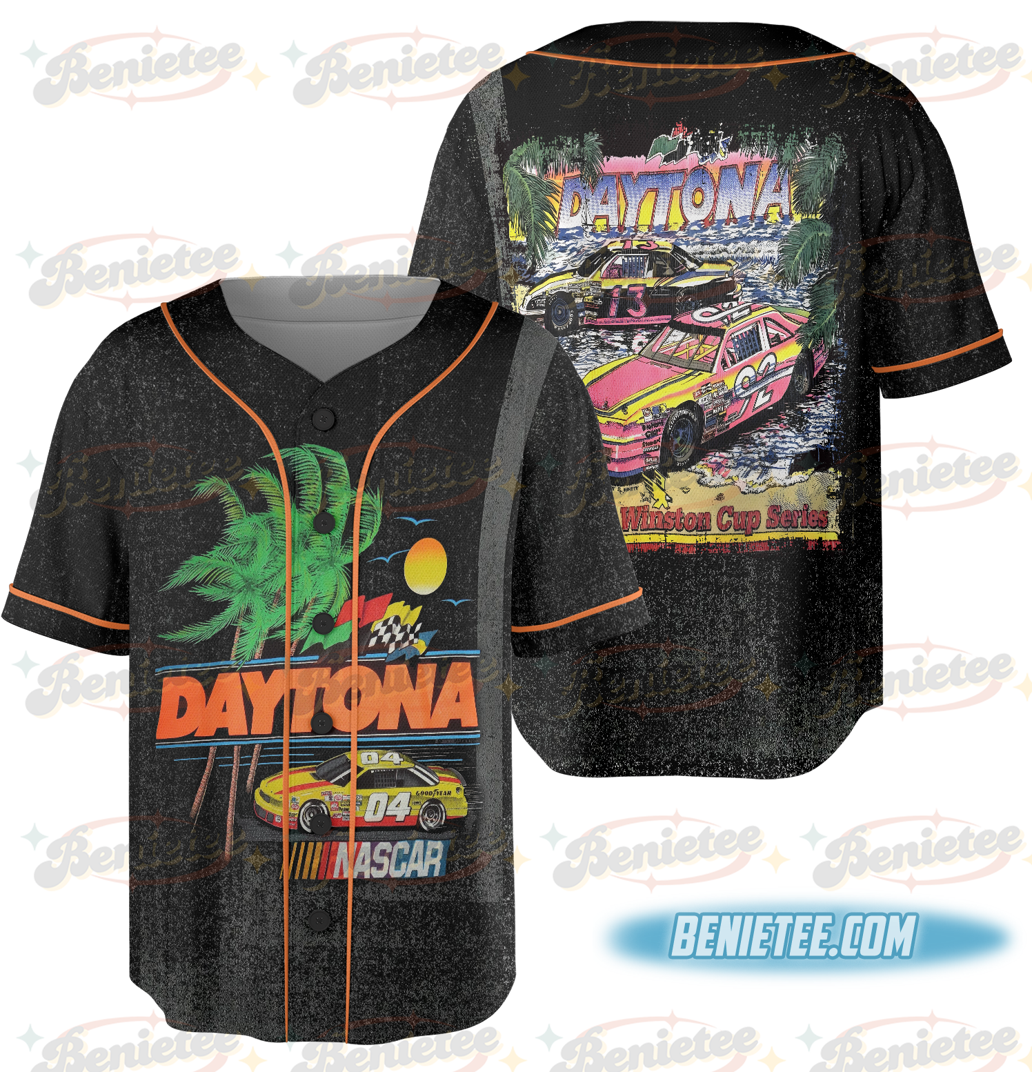 Vintage 90s NASCAR Winston Cup Series Jersey, Daytona Neon Racing 1991 Jersey - Image 3