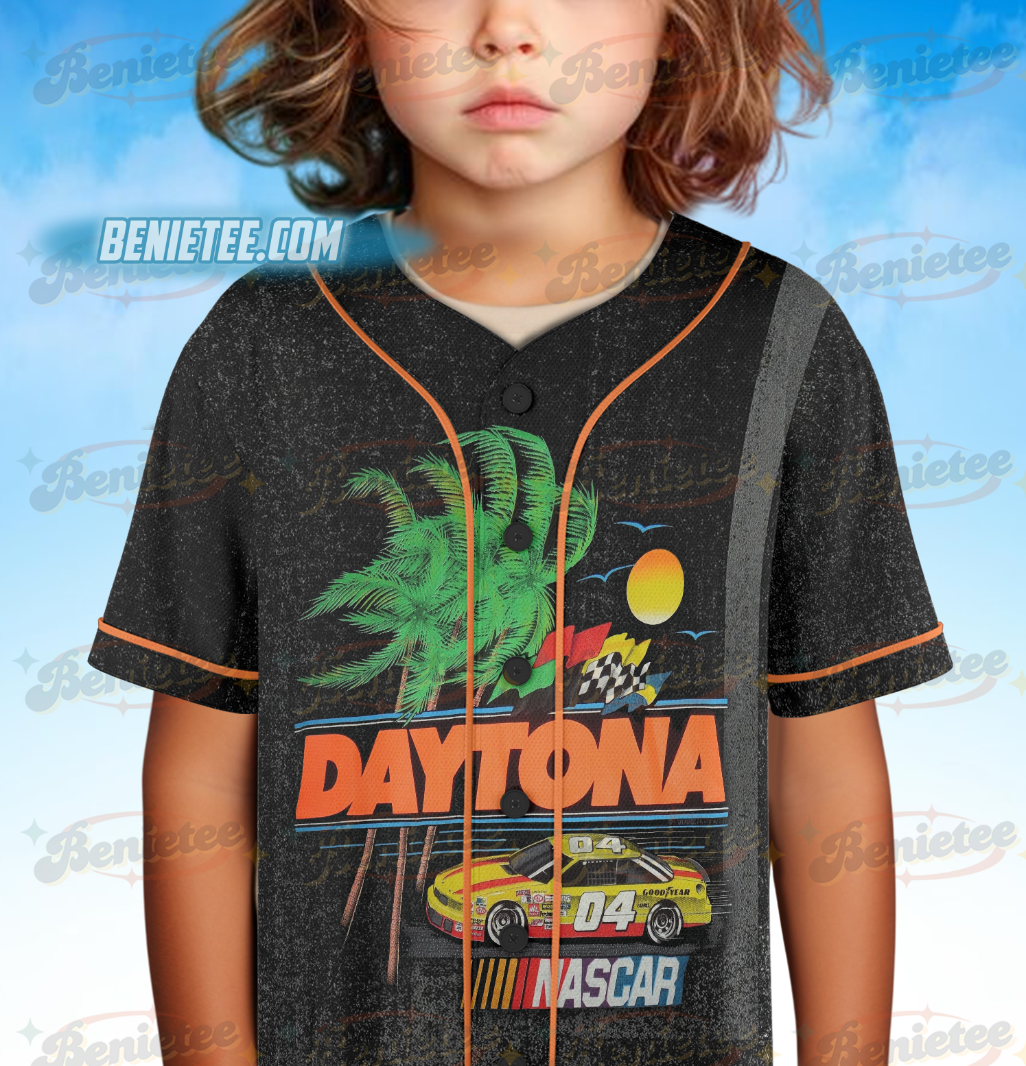 Vintage 90s NASCAR Winston Cup Series Jersey, Daytona Neon Racing 1991 Jersey - Image 5