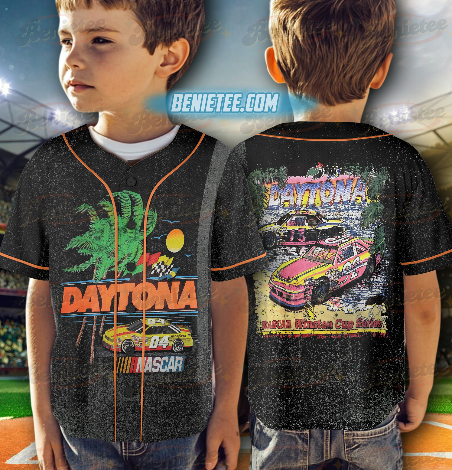 Vintage 90s NASCAR Winston Cup Series Jersey, Daytona Neon Racing 1991 Jersey - Image 6