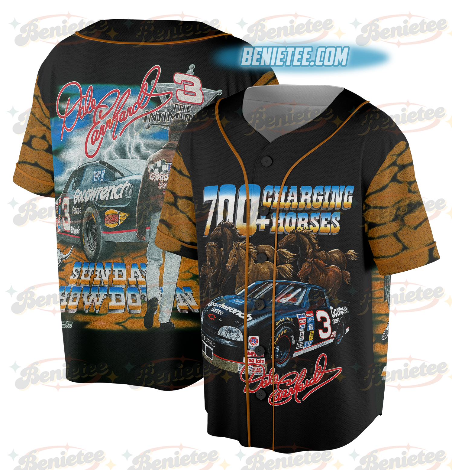 90S Dale Earnhardt Nascar Racing Baseball Jersey, Dale Earnhardt Nascar Racing Jersey