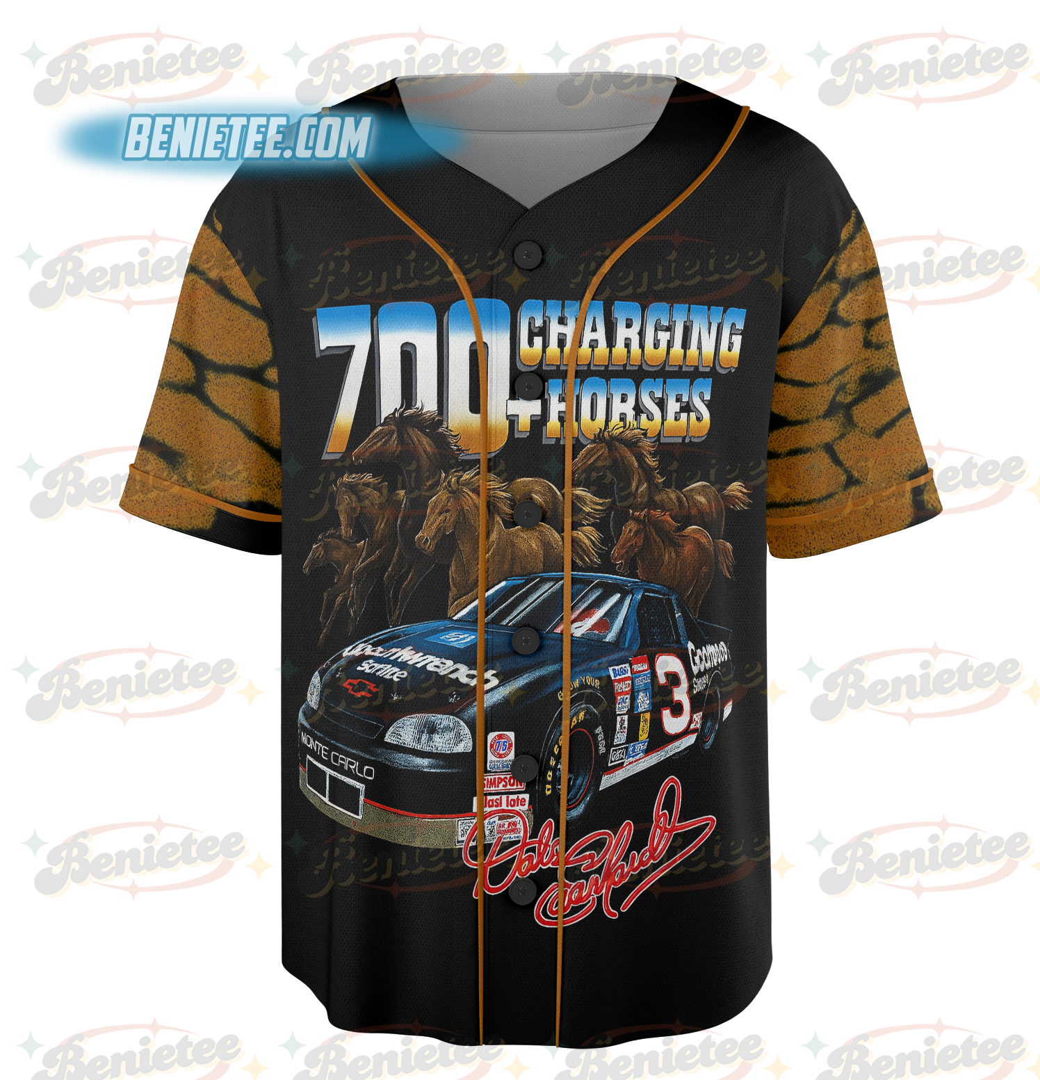 90S Dale Earnhardt Nascar Racing Baseball Jersey, Dale Earnhardt Nascar Racing Jersey - Image 2