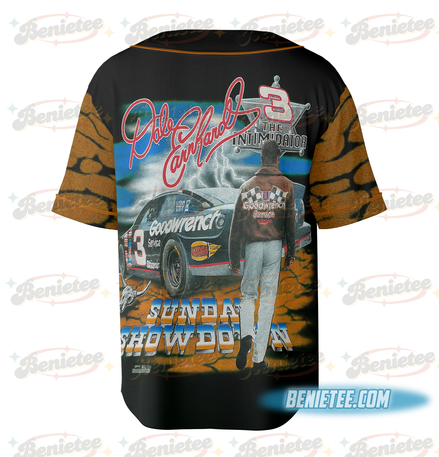90S Dale Earnhardt Nascar Racing Baseball Jersey, Dale Earnhardt Nascar Racing Jersey - Image 3