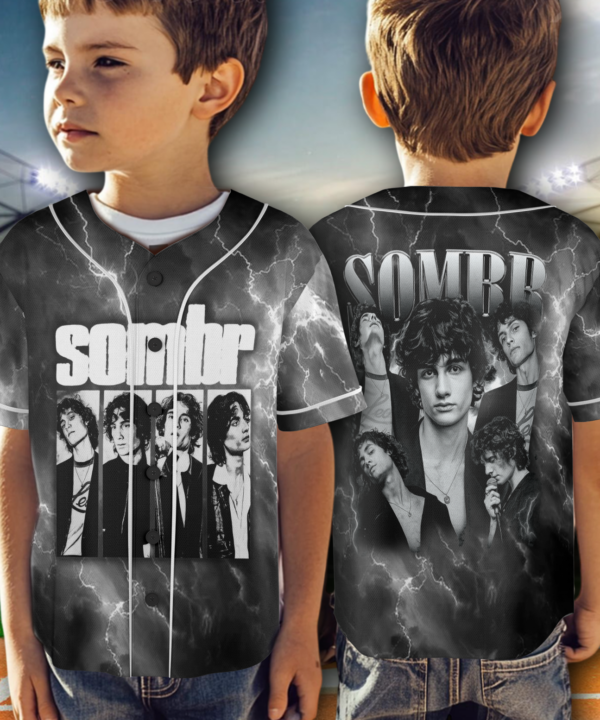 Alternative view of Sombr World Tour Music Vintage Baseball Jersey