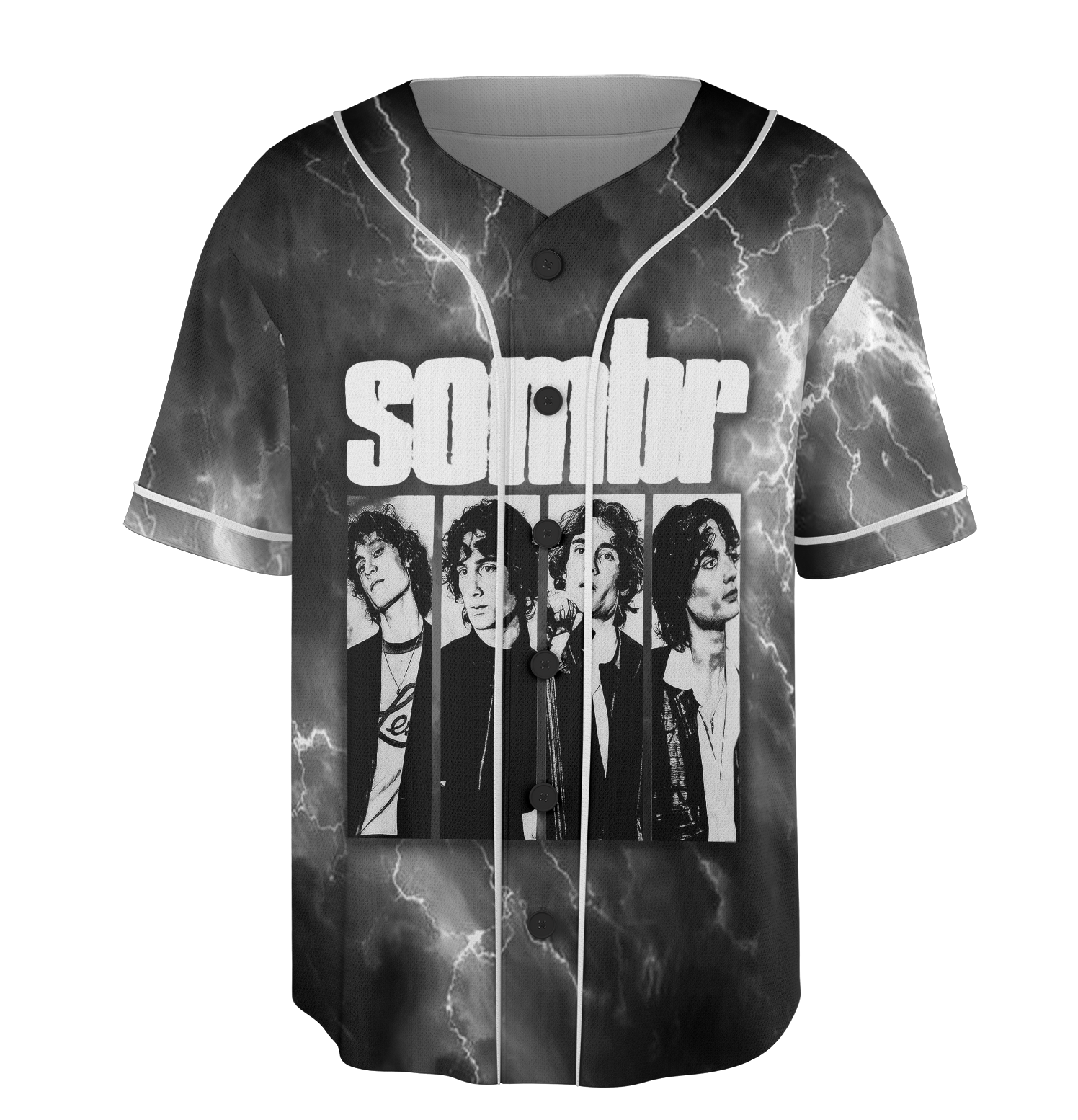 Sombr World Tour Music Vintage Baseball Jersey - Image 3