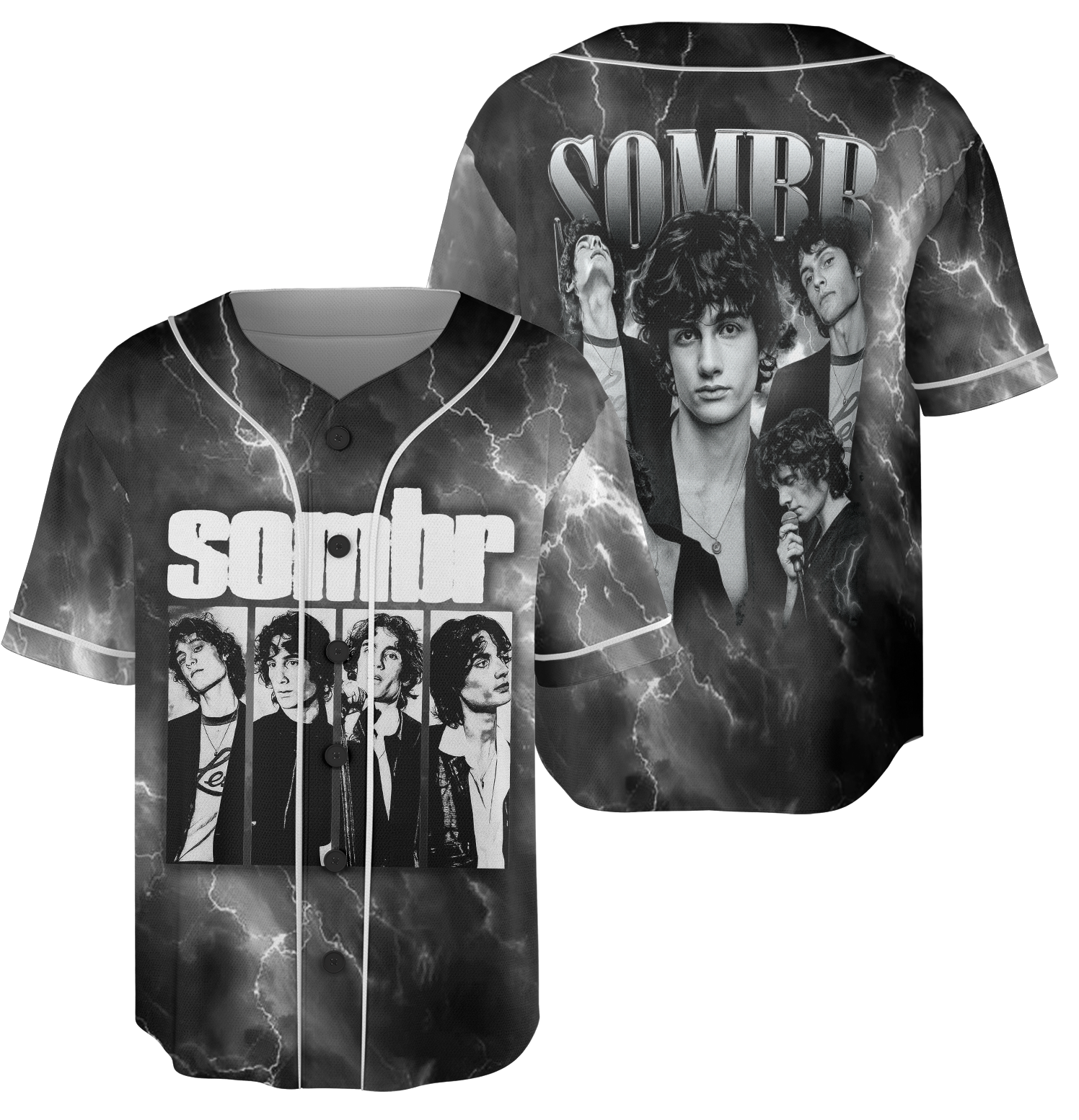 Sombr World Tour Music Vintage Baseball Jersey - Image 4