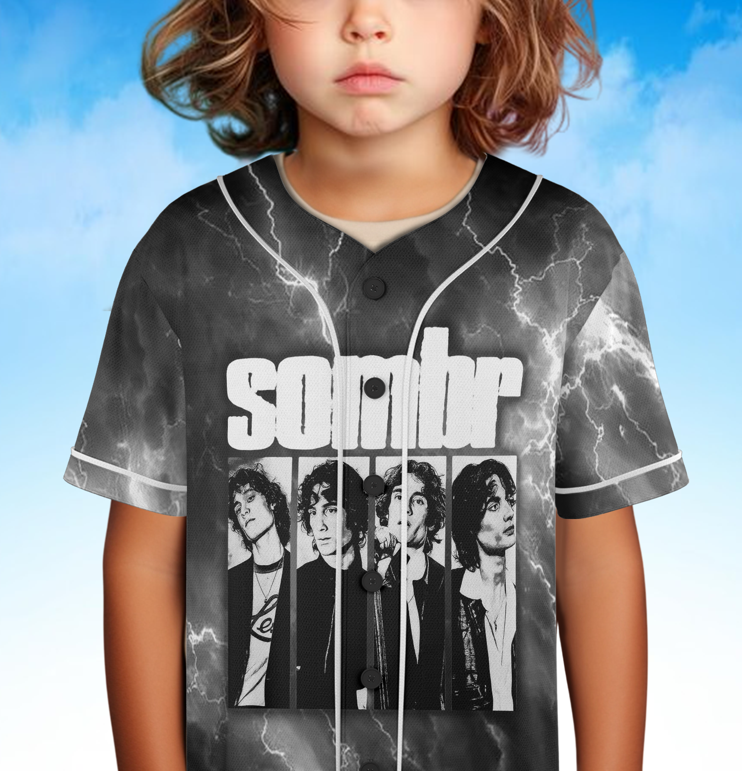 Sombr World Tour Music Vintage Baseball Jersey - Image 6