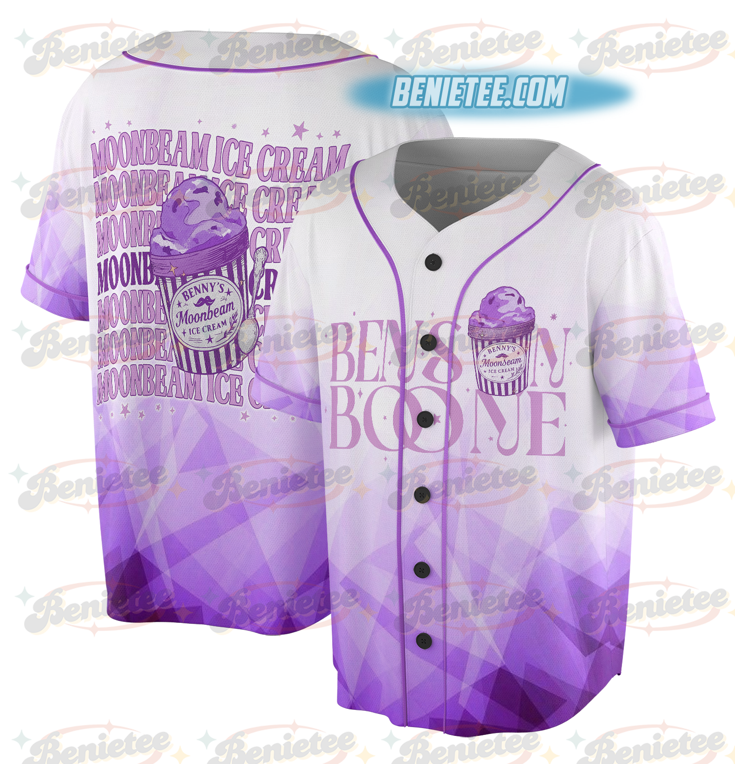 Benny’s Moonbeam Ice Cream Baseball Jersey, America Concert Tour Jersey, Mystical Magical Tee, Music Concert Shirt Gift
