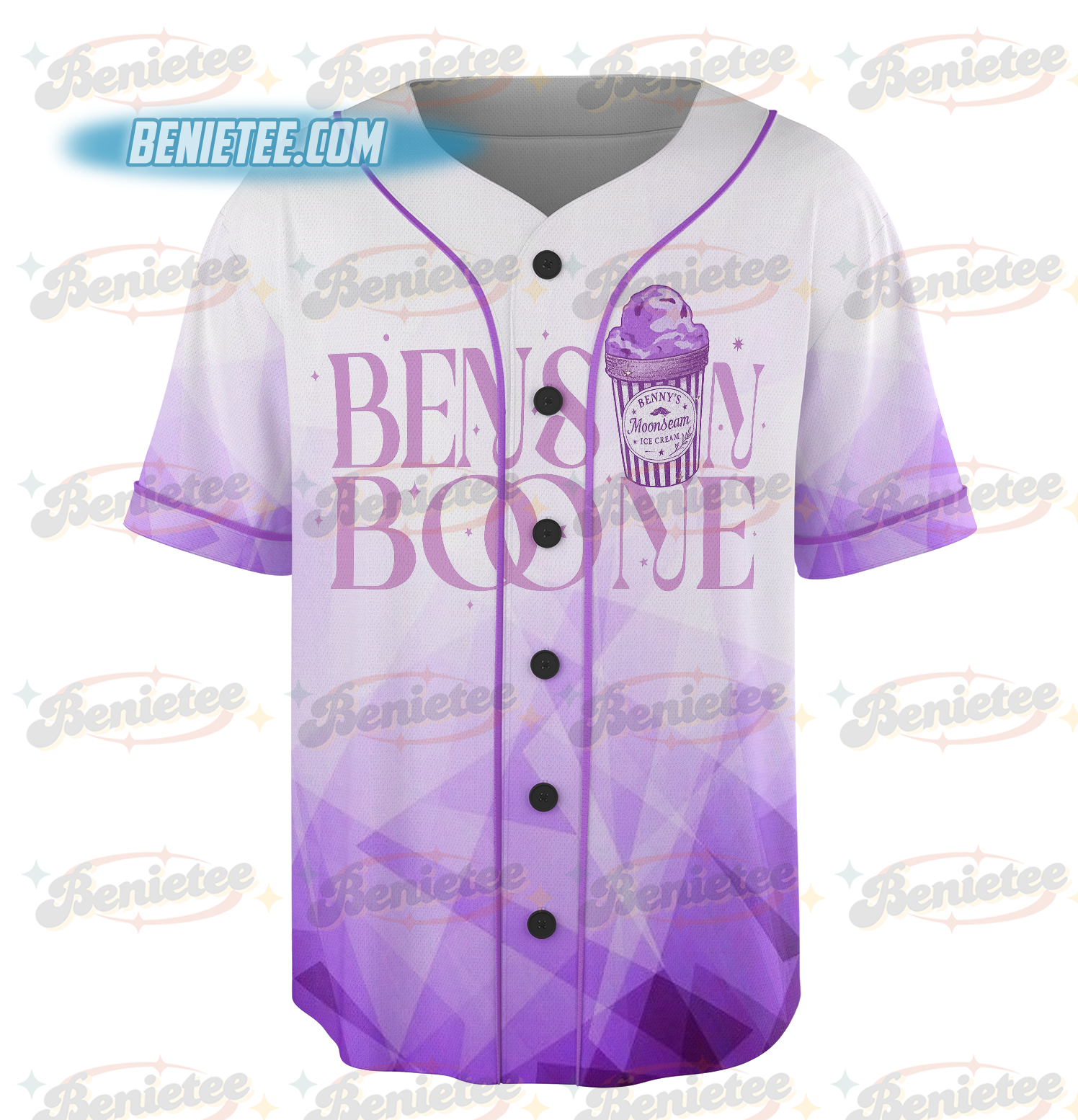 Benny’s Moonbeam Ice Cream Baseball Jersey, America Concert Tour Jersey, Mystical Magical Tee, Music Concert Shirt Gift - Image 2