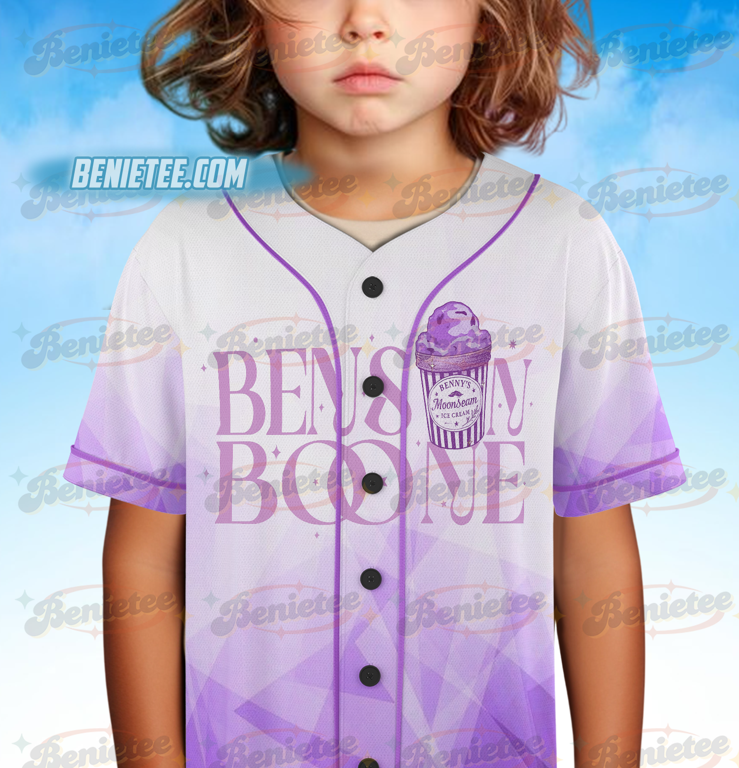 Benny’s Moonbeam Ice Cream Baseball Jersey, America Concert Tour Jersey, Mystical Magical Tee, Music Concert Shirt Gift - Image 5