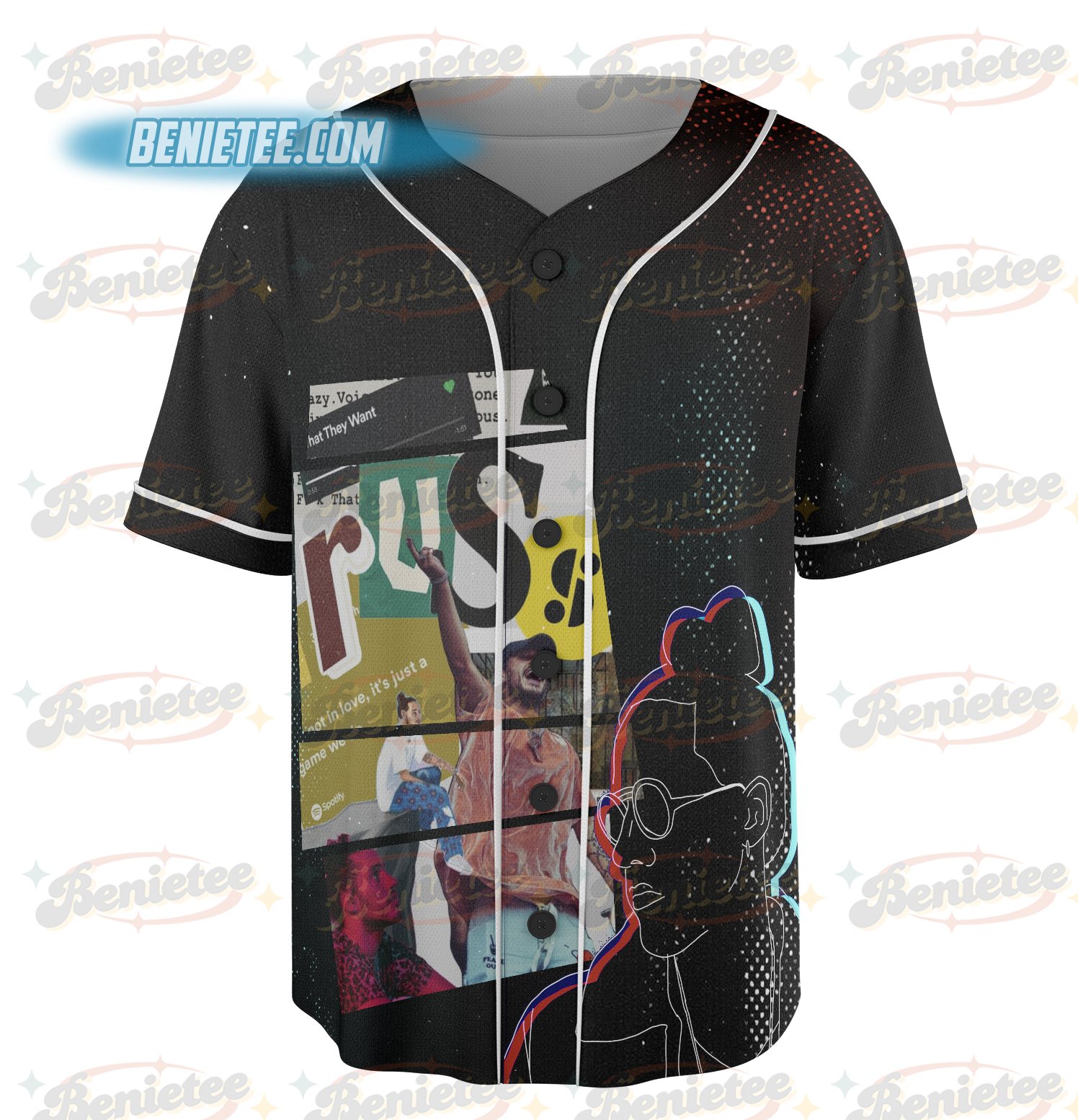 Russ Wild Tour Baseball Jersey, Into the Wild Tour Tee with Cash Stack, Music Festival Apparel, Russ 2025 Concert Jersey, Wild Album Russ Shirt - Image 2
