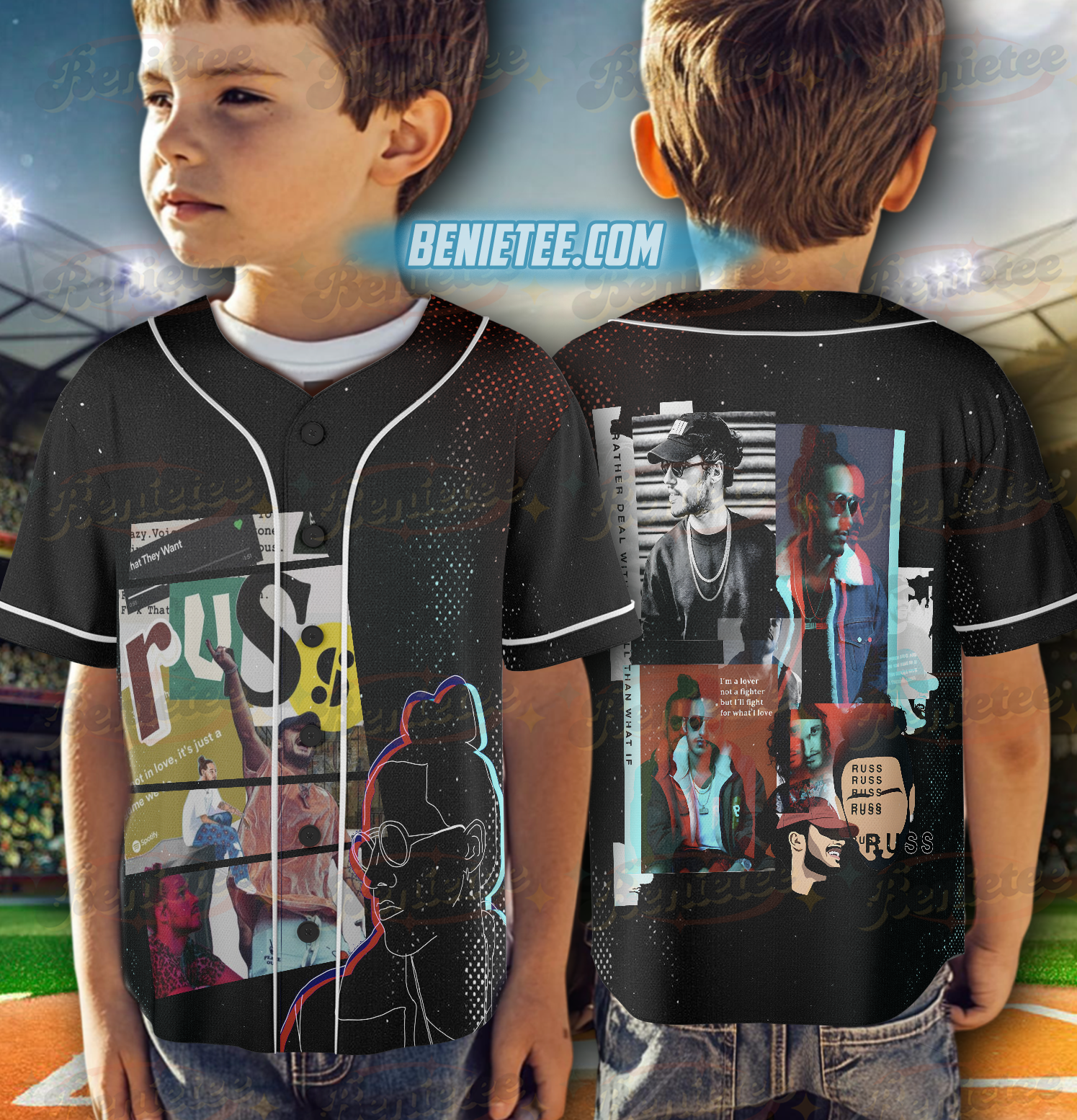 Russ Wild Tour Baseball Jersey, Into the Wild Tour Tee with Cash Stack, Music Festival Apparel, Russ 2025 Concert Jersey, Wild Album Russ Shirt - Image 6